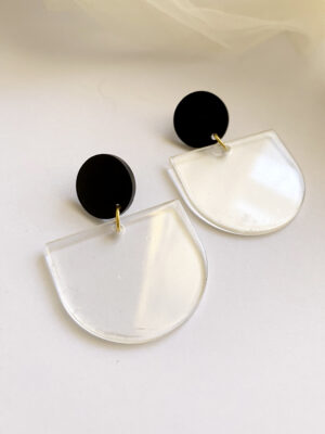 OHRRING TRANSPARENT SCHWARZ