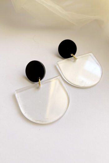 OHRRING TRANSPARENT SCHWARZ