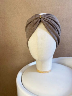 TURBAN STIRNBAND BEIGE DUNKEL