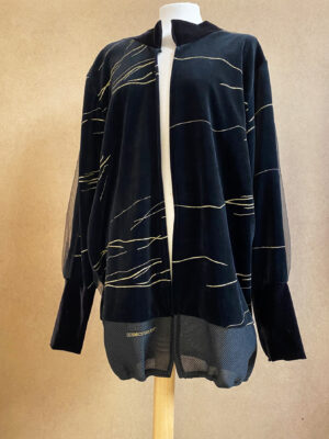 OVERSIZED JACKE SCHWARZ/ GOLDFARBEN