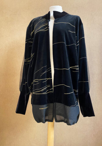 OVERSIZED JACKE SCHWARZ/ GOLDFARBEN
