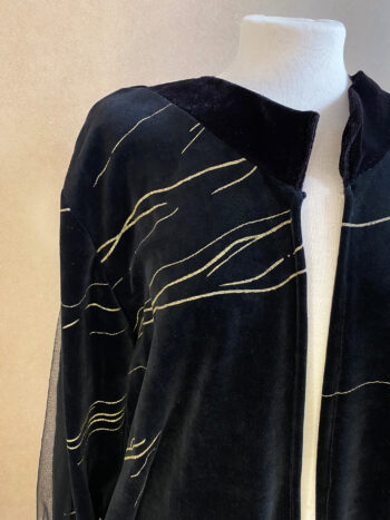 OVERSIZED JACKE SCHWARZ/ GOLDFARBEN – Bild 3